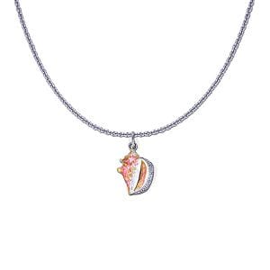Conch Shell - Sterling Silver Pendant on a Link Necklace Chain
